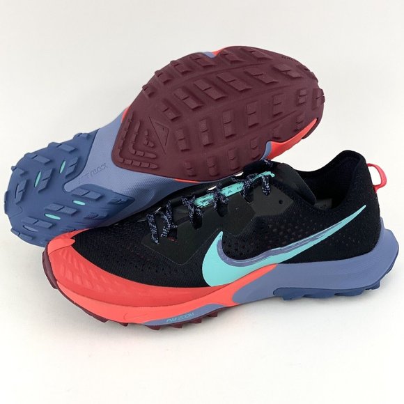 NEW Nike Air Zoom Terra Kiger 7 Men's Trail Running Shoes Black Red Turq - Picture 3 of 12